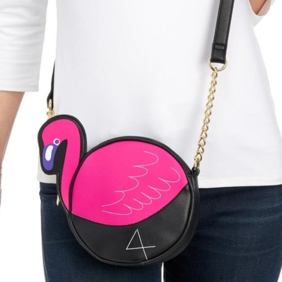 Betsey Johnson FLAMINGO CROSSBODY - Picture 6 of 7